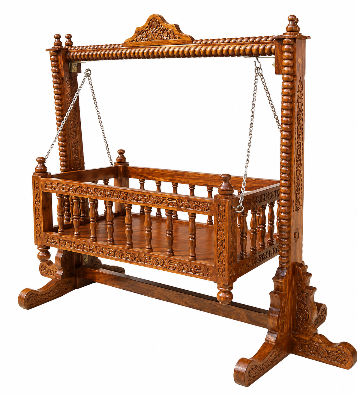 Wooden Baby Cradle Swing