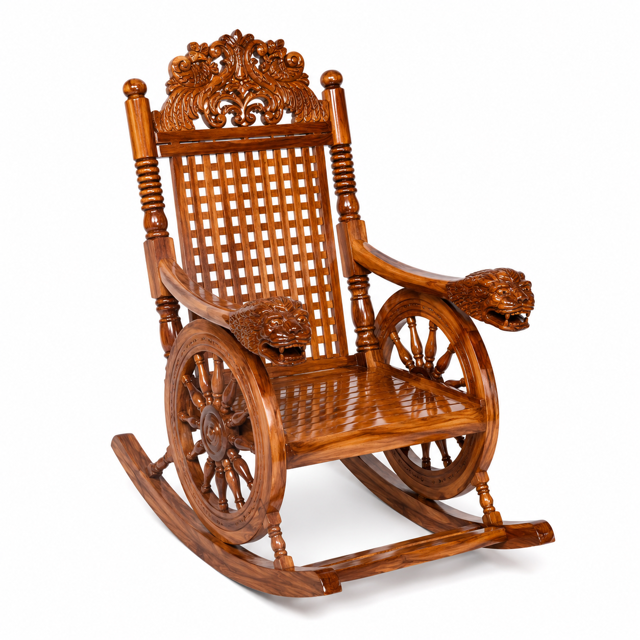 Royal Maharaja Wooden Rocking Chair