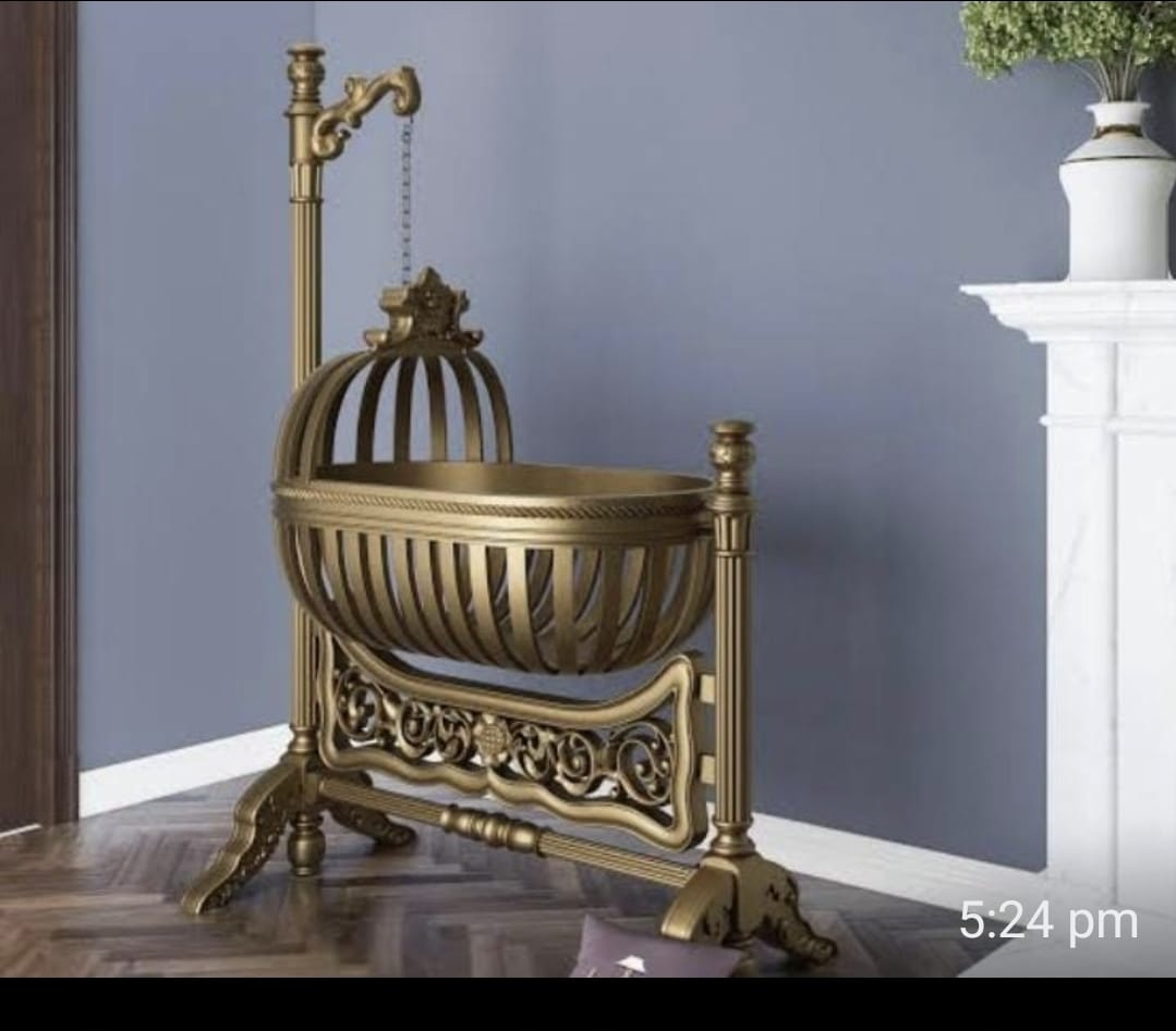 Royal Luxury Wooden Baby Cradle