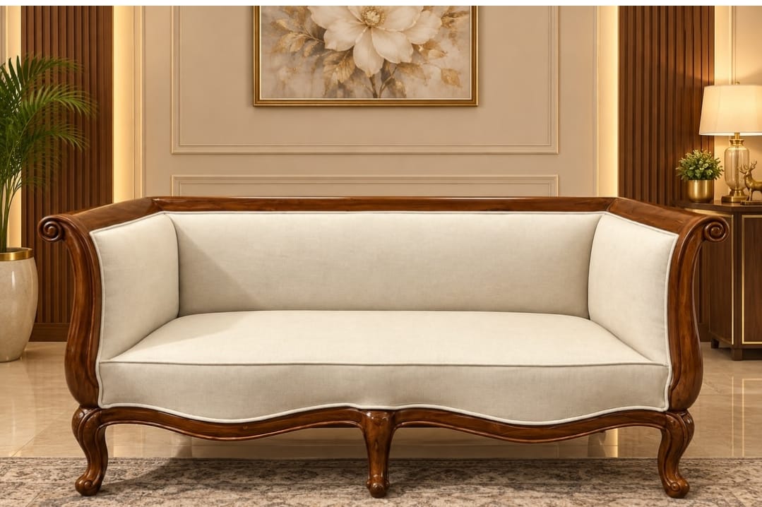 Wooden Sofa Set with Coffee Table